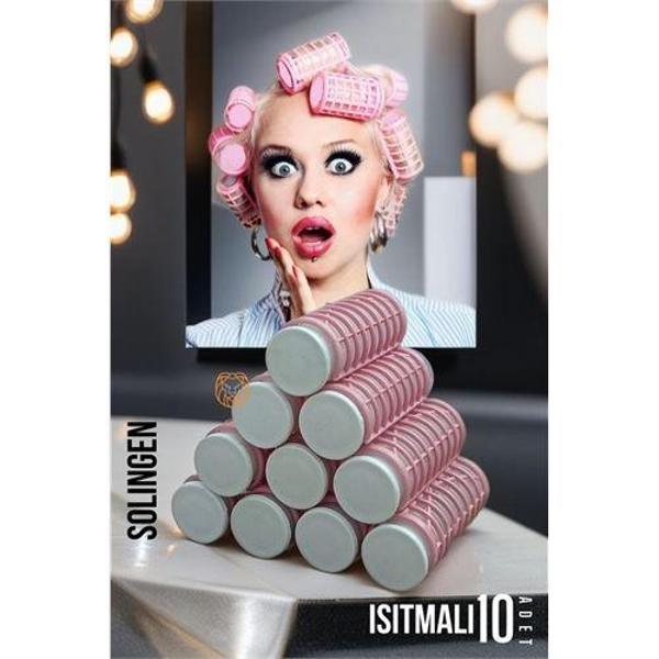  Isıtmalı Sulu Bigudi 2.5 cm 10 Adet Solingen Professional - Image 1