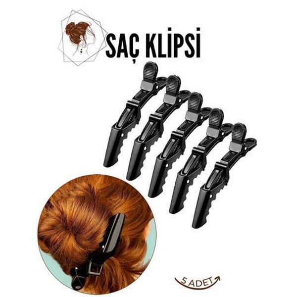  Saç Pensi Saç Klipsi 5 Adet Crocodile Design - Image 1