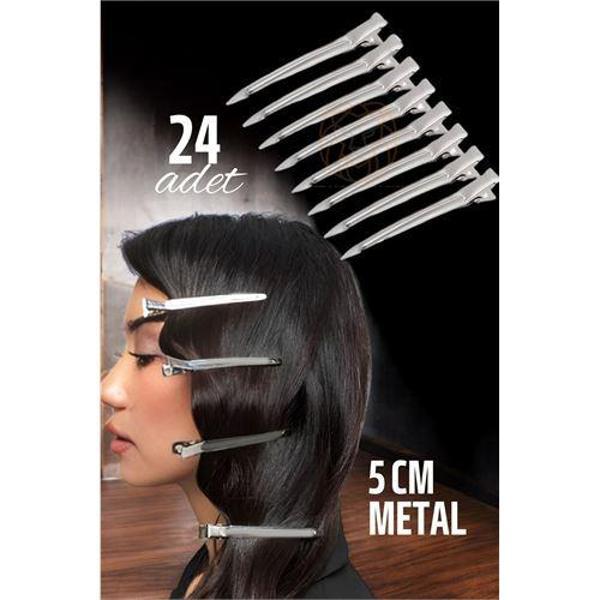  Metal Toka Saç Pensi  24 ADET - Image 1
