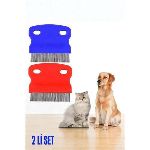 Modacar Kedi Köpek Bit Pire Tarağı Metal Uçlu Bit Tarağı 2 ADET SET - Image 1