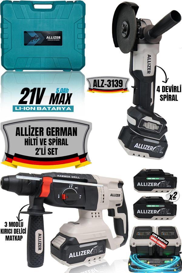 ALLİZER 2'Lİ SET GRİ (HİLTİ - SPİRAL) - Image 1