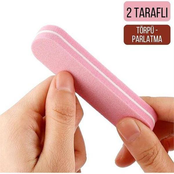  Mini Tırnak Törpü ve Parlatma Blok Sünger 2 Yüzey - Image 1