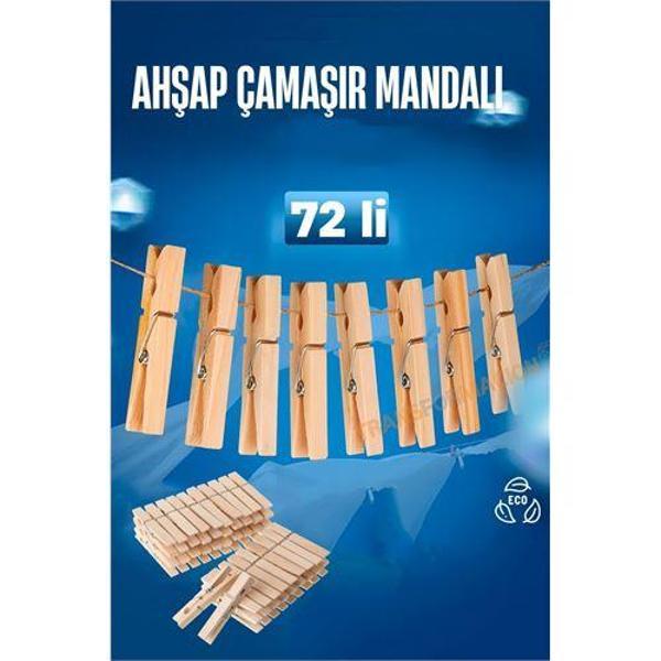  Ahşap Çamaşır Mandalı 72 ADET - Image 1