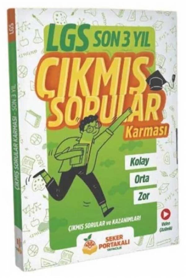 Şeker Portakalı Yayınları 8. Sınıf Lgs Son 3 Yıl Çıkmış Sorular Kitabı - Şeker Portakalı Yayınları - Image 1
