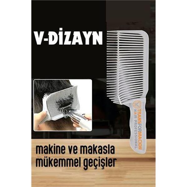 Modacar Kuaför Berber V Dizayn Kavisli Kontur Kesim Tarağı - Image 1