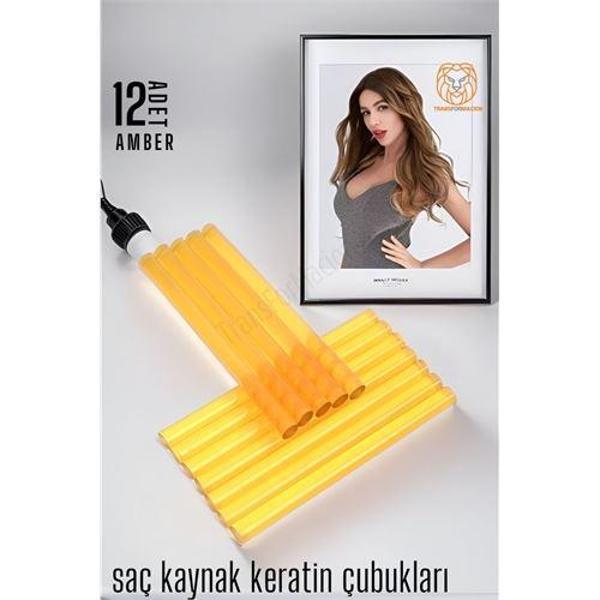  Nano Keratin Kaynak Çubukları 12 ADET AMBER Absolute - Image 1