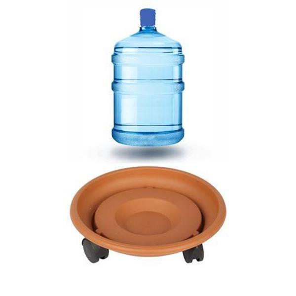 29 CM Çap Tekerlekli Damacana ve Tüp Altlığı KAHVE - Image 1