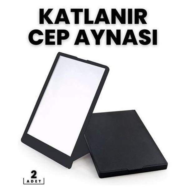  Katlanabilir Mini Çanta Aynası 2 li SET - Image 1