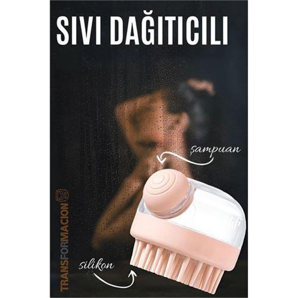  Şampuan Hazneli Silikon Peeling ve Masaj Fırçası - Image 1