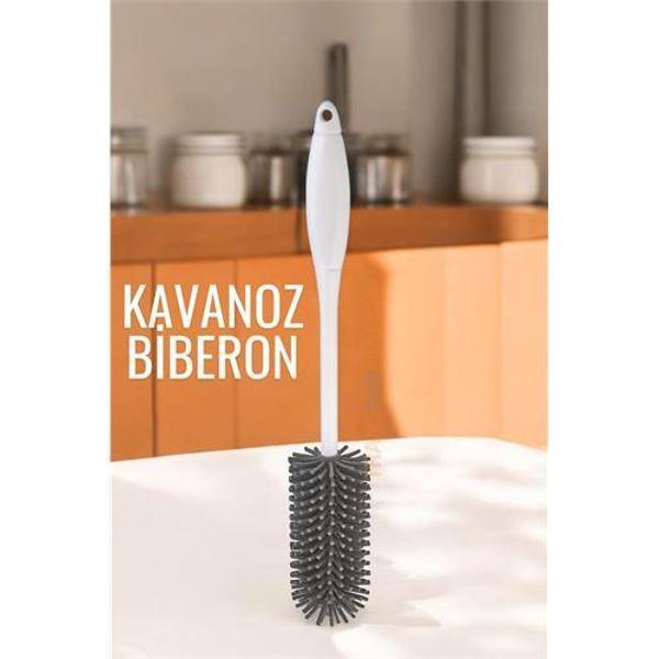  Kavanoz Temizleme Fırçası Şişe Biberon Dar BölgeTemizleyici Fırça - Image 1
