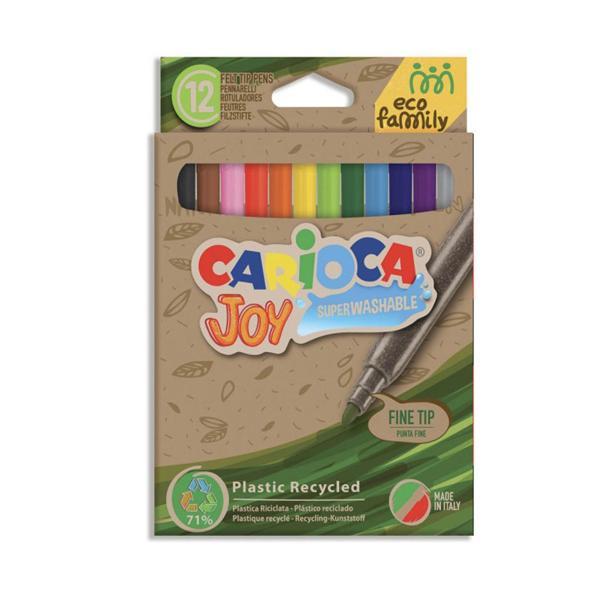 Carioca Eco Family Joy Süper Yıkanabilir Keçeli Boya Kalemi 12'Li - Image 1