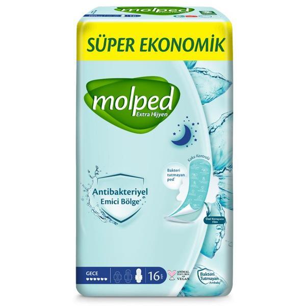 Molped Ekstra Hijyen Gece Ped Süper Eko 16 Adet - Image 1