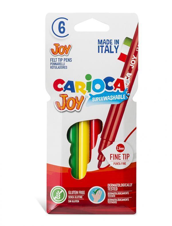 Carioca Joy Süper Yıkanabilir Keçeli Boya Kalemi 6'Lı - Image 1