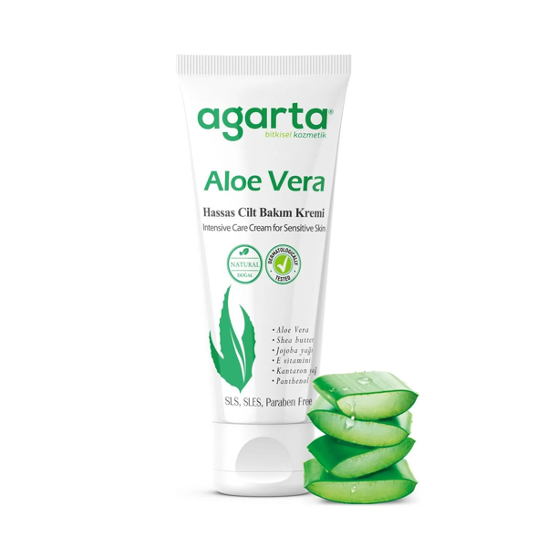 Agarta Doğal Cilt Bakım Kremi 75 ml Aloe Vera - Image 1