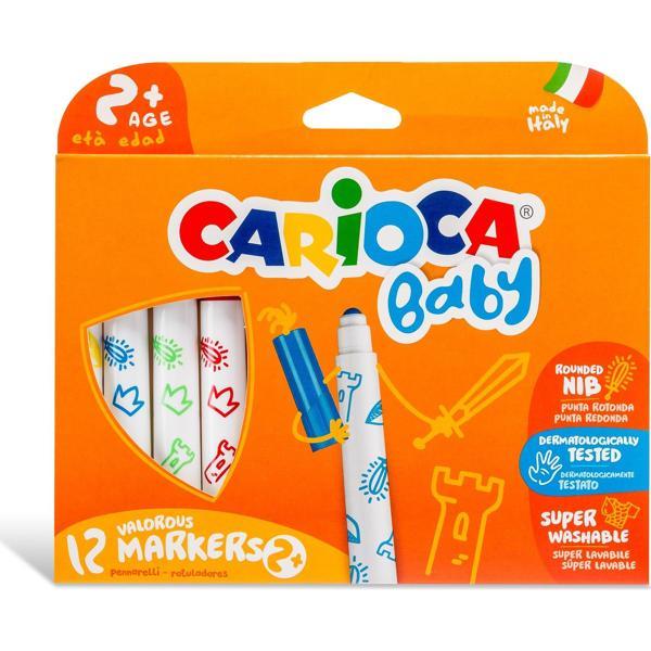 Carioca Jumbo Bebek Süper Yıkanabilir Keçeli Boya Kalemi 12'Li - Image 1