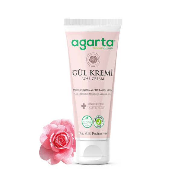 Agarta Doğal Cilt Bakım Kremi 75 ml Gül - Image 1
