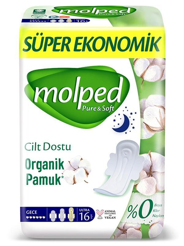 Molped PureSoft Gece Ped Süper Eko 16 Adet - Image 1