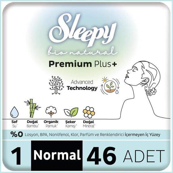 Sleepy Bio Natural Premium Plus Mega Normal Ped 46 Adet - Image 1