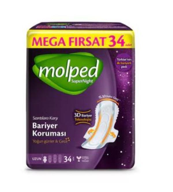 Molped SüperNight Uzun Ped Mega 34 Adet - Image 1