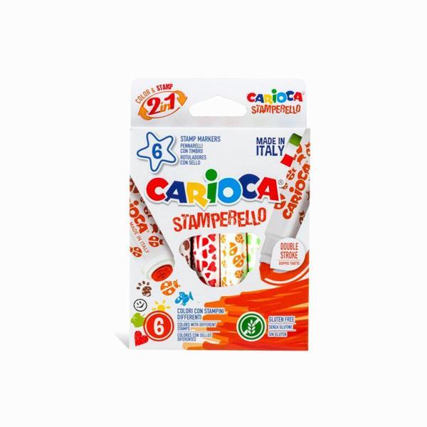Carioca Stamperello Yıkanabilir Keçeli Boya Kalemi 6'Lı - Image 1