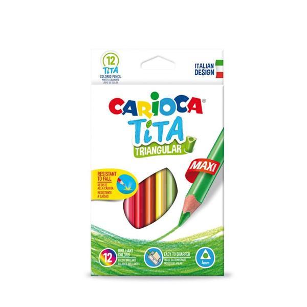 Carioca Tita Maxi Üçgen Kuru Boya Kalemi 12'Li - Image 1