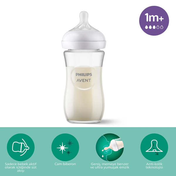 Philips Avent Doğal Tepkili Natural Response Cam Biberon 240 ml 1+ Ay - Image 1