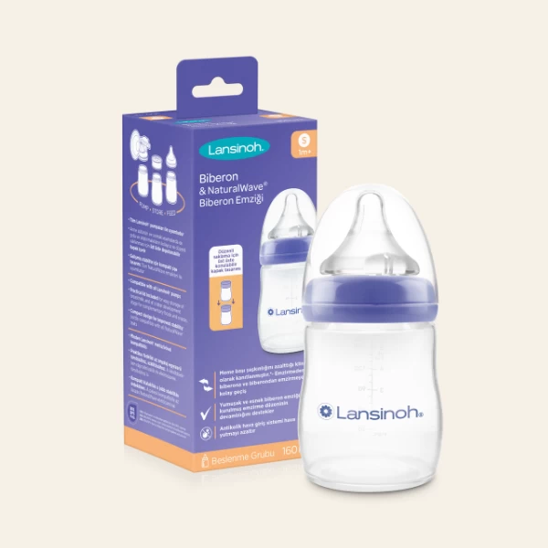 Lansinoh Biberon Natural Wawe Biberon Emziği 160 ml - Image 1