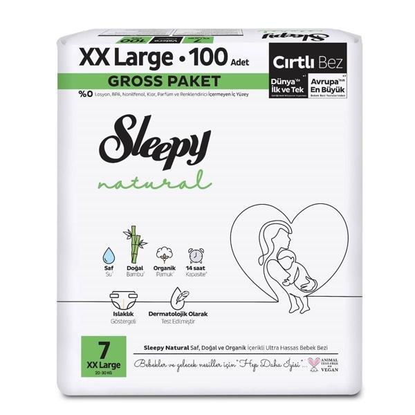 Sleepy Natural Bebek Bezi Gross Paket 7 Beden 20-30 Kg 100 Adet - Image 1