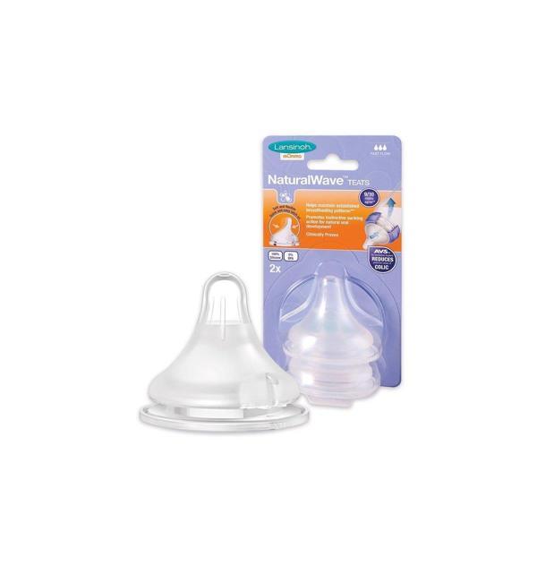 Lansinoh Natural Wave Biberon Emziği Orta Akış 2'Li - Image 1
