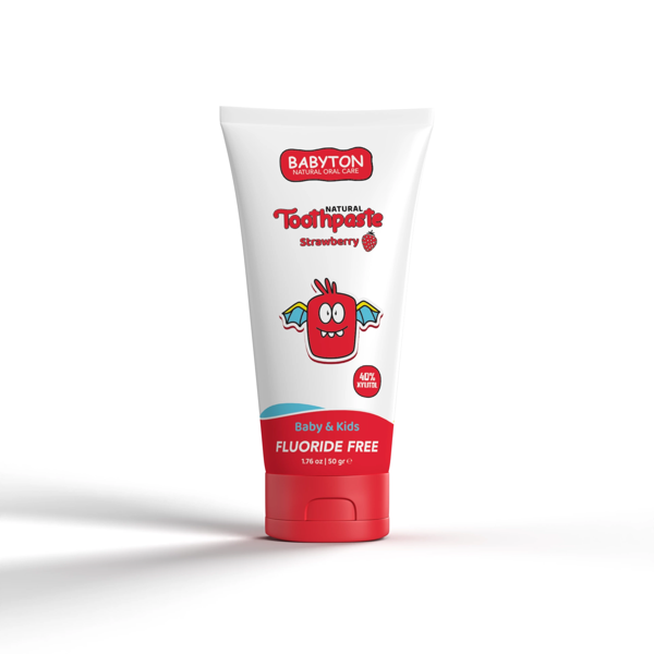 Babyton Organik Doğal Çilek Aromalı Diş Macunu 50 Gr - Image 1