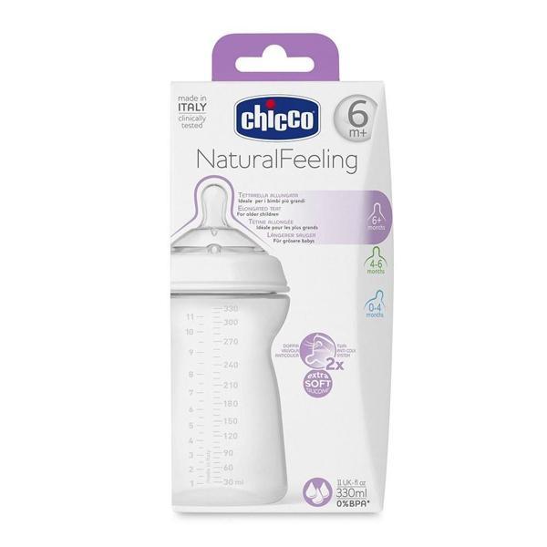 Chicco NaturalFeeling PP Biberon 6 Ay+ 330 ml - Image 1