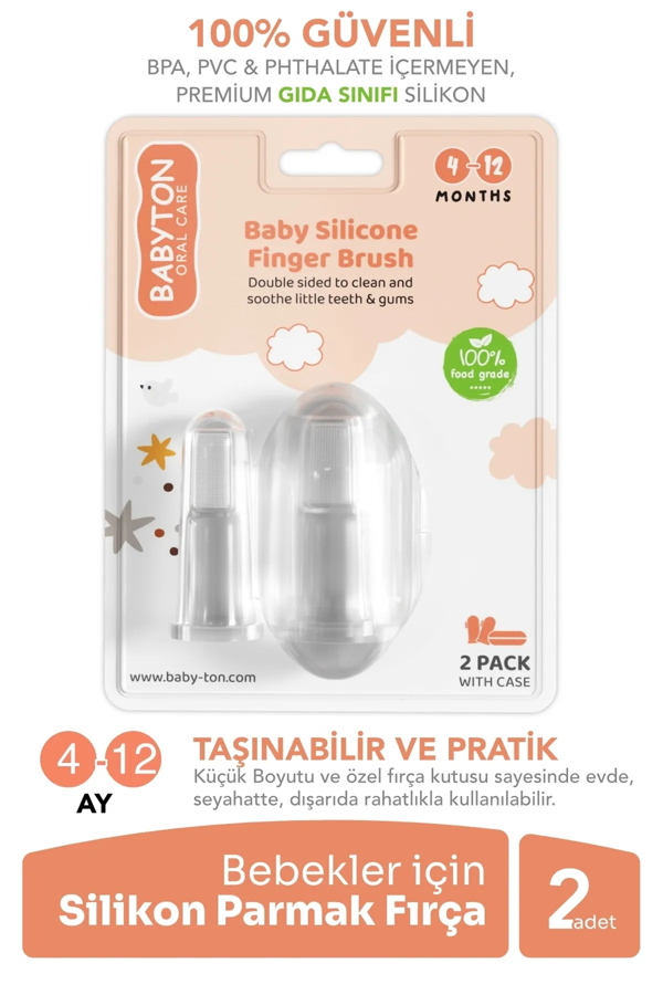 Babyton Silikon İkili Parmak Fırça - Image 1