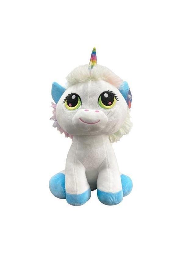Halley Pembe Mavi Patili Unicorn 35 Cm PL62218 - Image 1