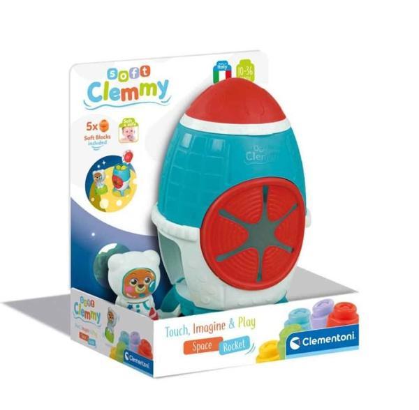 Clementoni Baby Soft Clemmy Yumuşak Blok Duyusal  Roket 17806 - Image 1