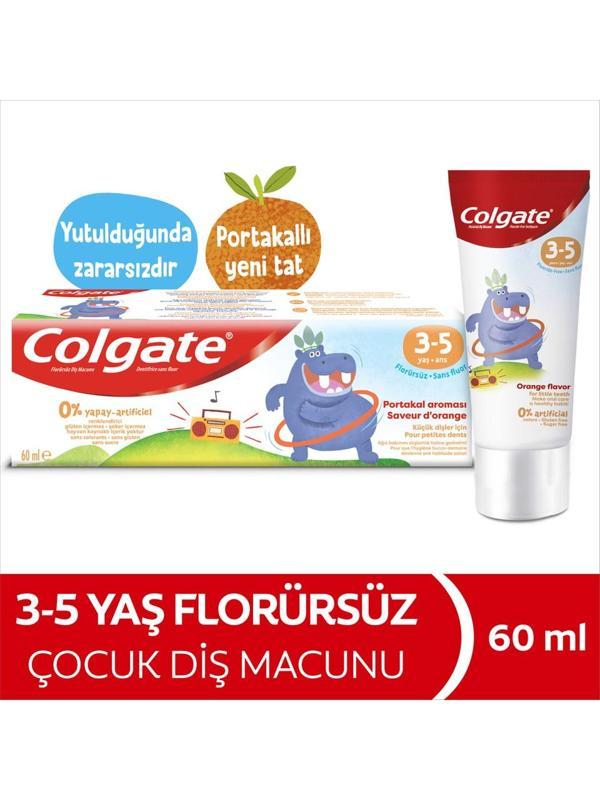 Colgate Kids Portakal Aromalı Florürsüz Diş Macunu 3-5 Yaş 60 ml - Image 1