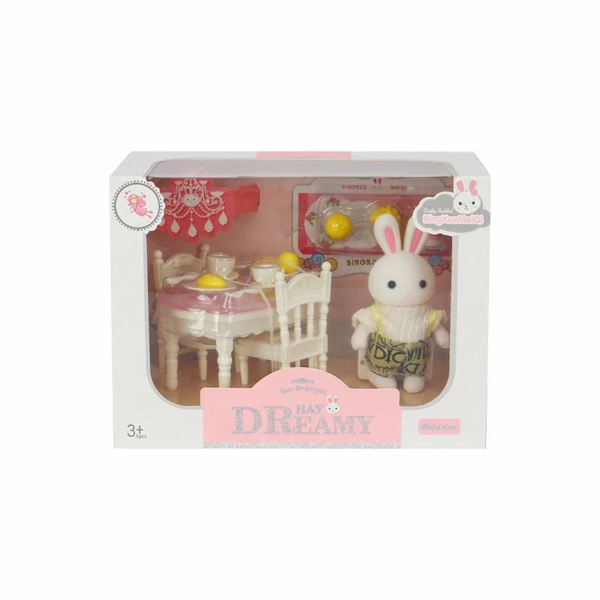 Bay Dreamy Mini Tavşan Aksesuarlı Yemek Masası Seti - Image 1