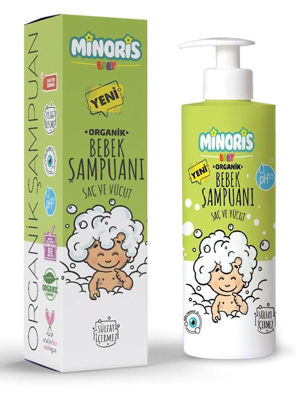 Minoris Baby Organik Bebek Saç ve Vücut Şampuanı 400 ml - Image 1