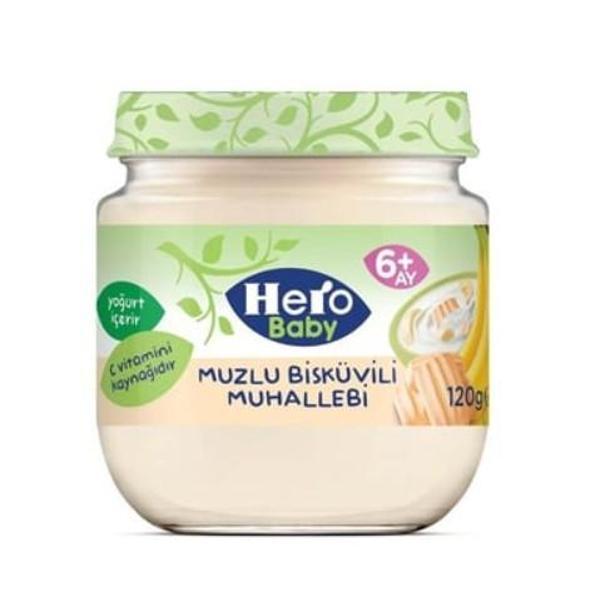 Hero Baby Muzlu Bisküvili Muhallebi Kavanoz Mama 120 Gr - Image 1