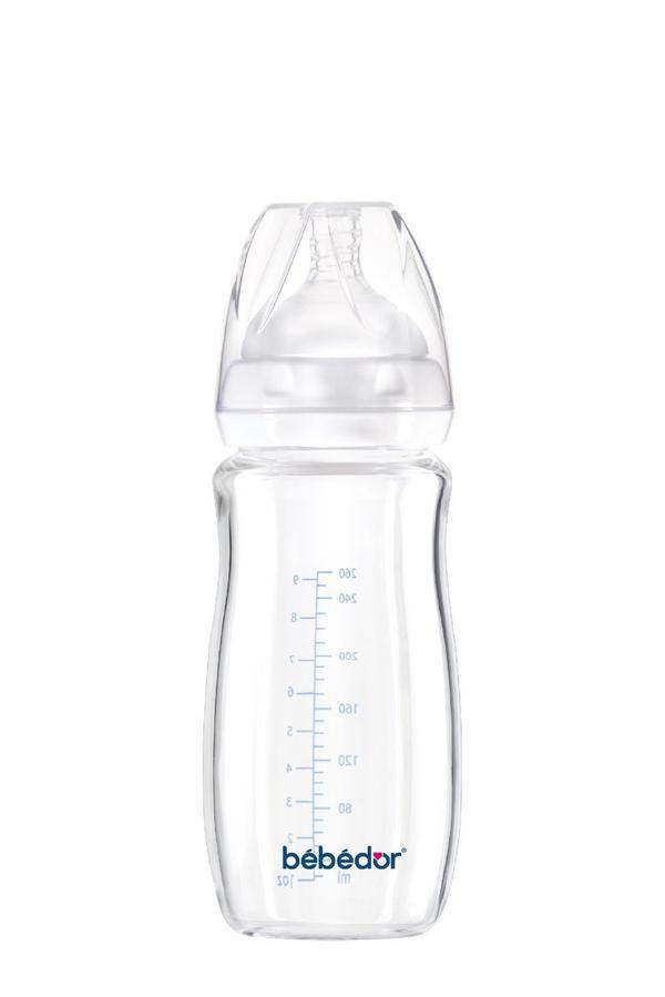 Bebedor Geniş Ağızlı Isıya Dayanıklı Cam Biberon 260ml 51301 - Image 1