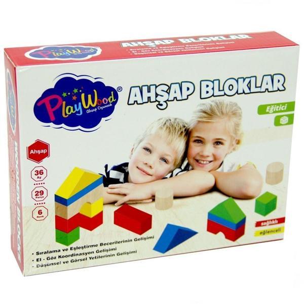 PlayWood 29 Parça Ahşap Bloklar - Image 1