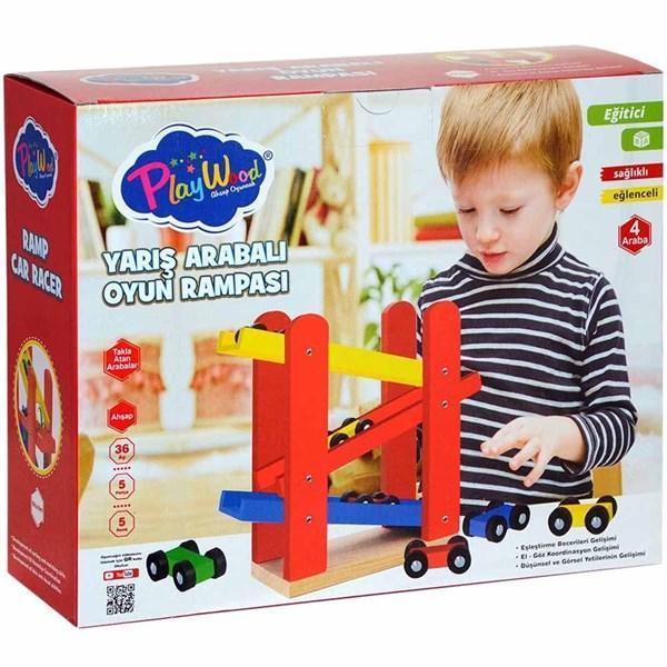 PlayWood Ahşap Otopark 5 Araba İlaveli 382 - Image 1
