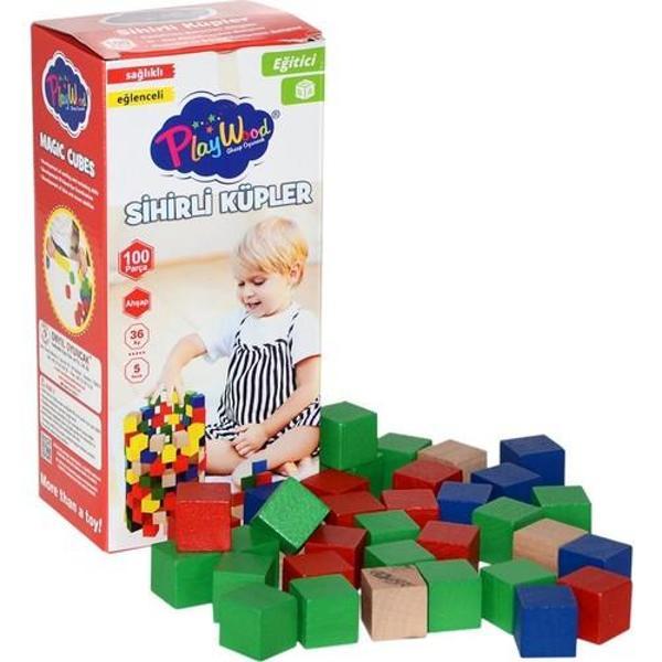 PlayWood Ahşap Sihirli Küpler 100 Parça 359 - Image 1