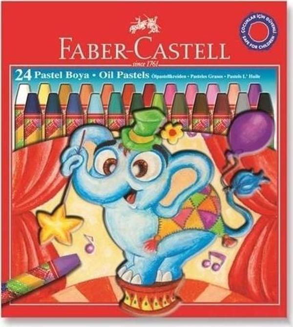 Faber-Castell Pastel Boya Red Line Karton Kutu Köşeli 24 Renk - Image 1