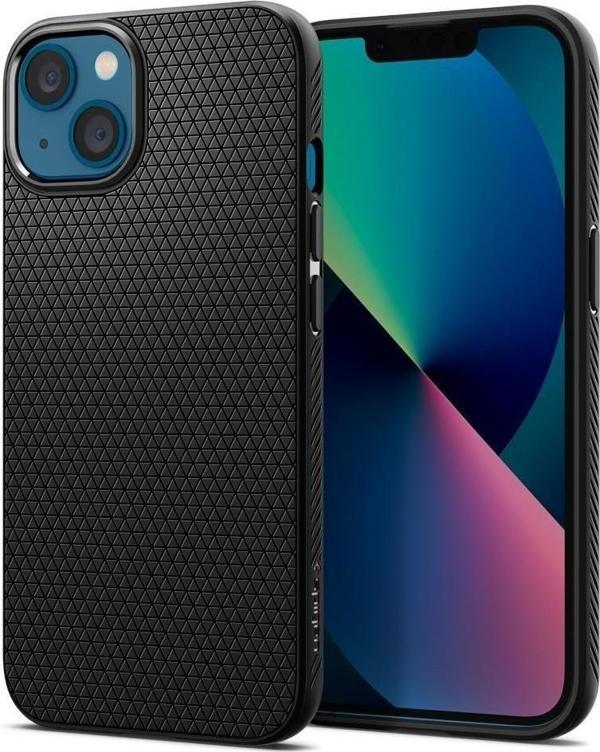 Spigen iPhone 13 Kılıf Liquid Air Matte Black - ACS03519 - Image 1