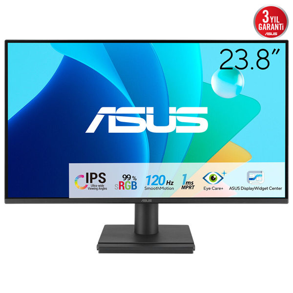 ASUS VA249HG 23,8" 1ms, 120Hz, Full HD, HDMI, VGA, IPS LED, Çerçevesiz Tasarım, Düşük Mavi Işık, FreeSync Kurumsal  - Image 1