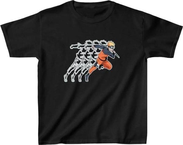 Çocuk Unisex Baskılı T-Shirt - Siyah - Image 1