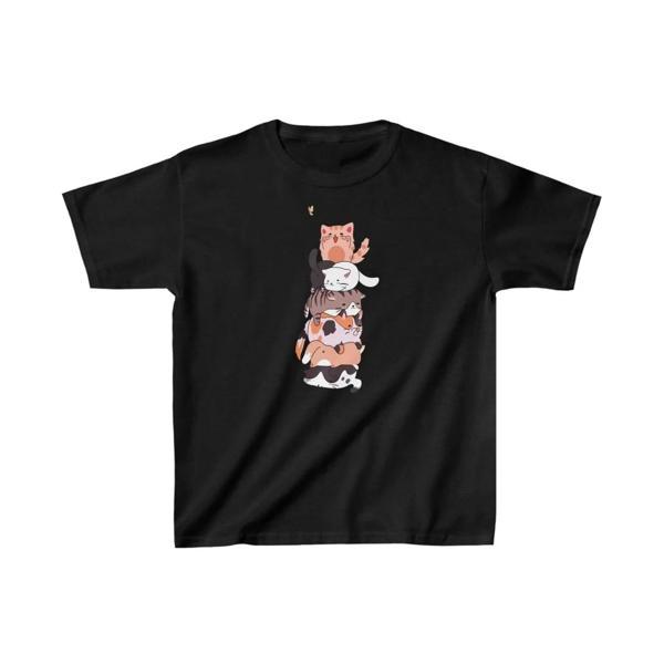 Çocuk Unisex Baskılı T-Shirt - Siyah - Image 1