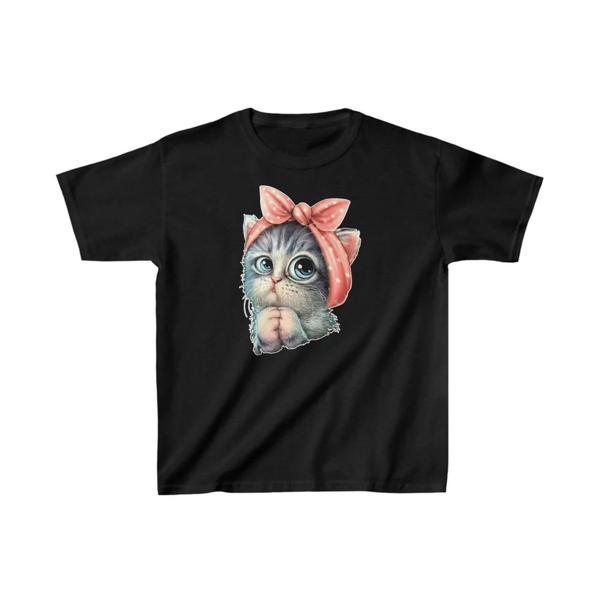 Çocuk Unisex Baskılı T-Shirt - Siyah - Image 1