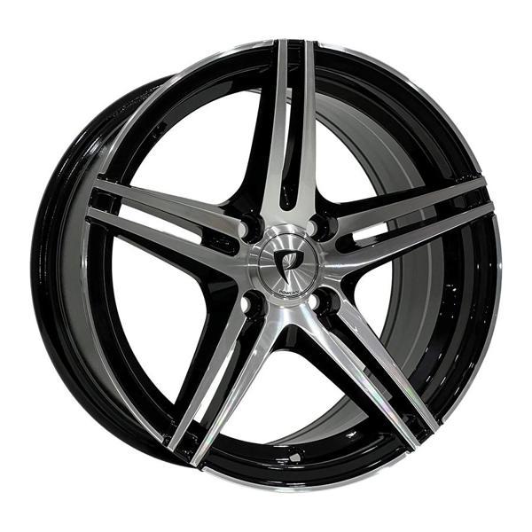 7 X 15 BK-5358 4X100 ET30 73.1 BLACK MACHINED - Image 1