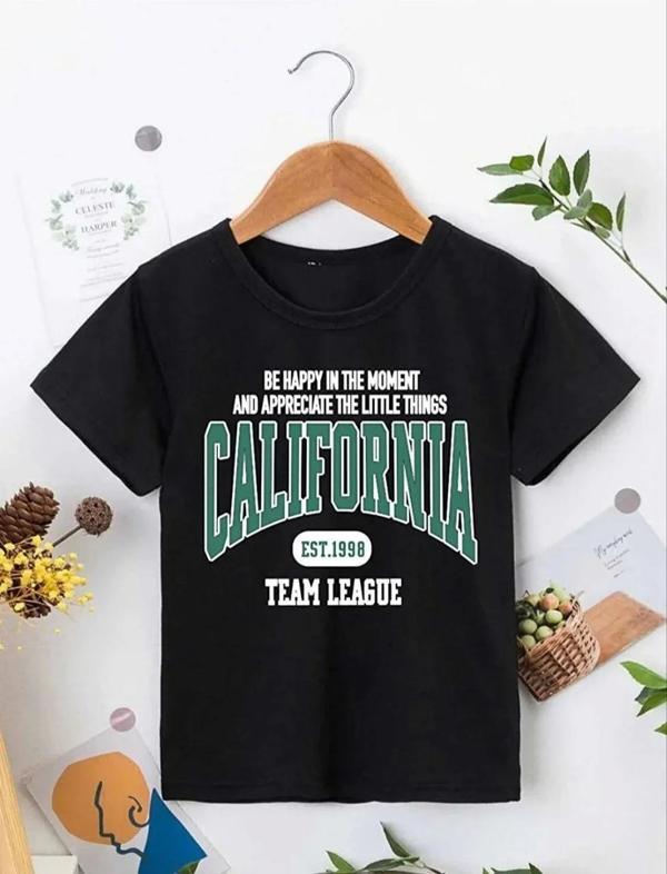 Erkek Çocuk Baskılı T-Shirt - Siyah - Image 1